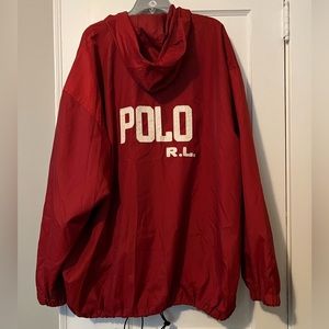 Red Polo Ralph Lauren Jacket with hood and drawstring